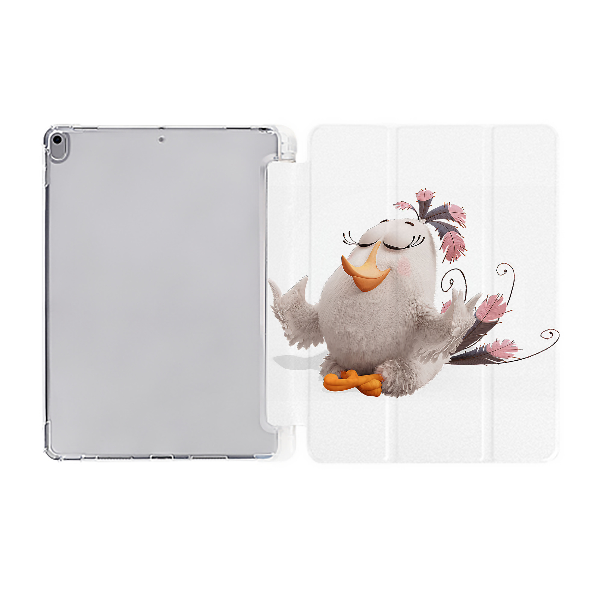 （画像用） Angry Birds アングリーバード IPad ケース ペン収納付き 三つ折りスタンド PUレザー×シリコン 対応機種9.5/10.5/10.9インチ
